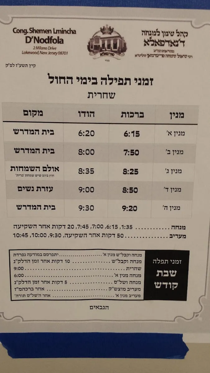 Cong. Shemen L'mincha D'Nodfola — photo 7